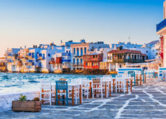 Charming waterfront dining at the edge of the Aegean Sea in Little Venice.